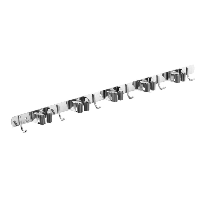 Maclean wandorganizer voor tuingereedschap en dweilen, van staal, met haken, max. draagvermogen 20 kg, breedte 60 cm, MC-185, 2 stuks