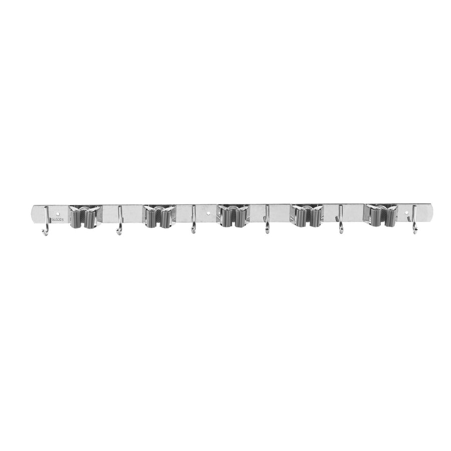Maclean wandorganizer voor tuingereedschap en dweilen, van staal, met haken, max. draagvermogen 20 kg, breedte 60 cm, MC-185, 2 stuks
