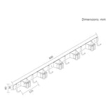 Maclean wandorganizer voor tuingereedschap en dweilen, van staal, met haken, max. draagvermogen 20 kg, breedte 60 cm, MC-185, 2 stuks