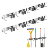 Maclean wandrek voor tuingereedschap en dweilen, van staal, met haken, max. draagvermogen 20 kg, breedte 49 cm, MC-184, 2 stuks
