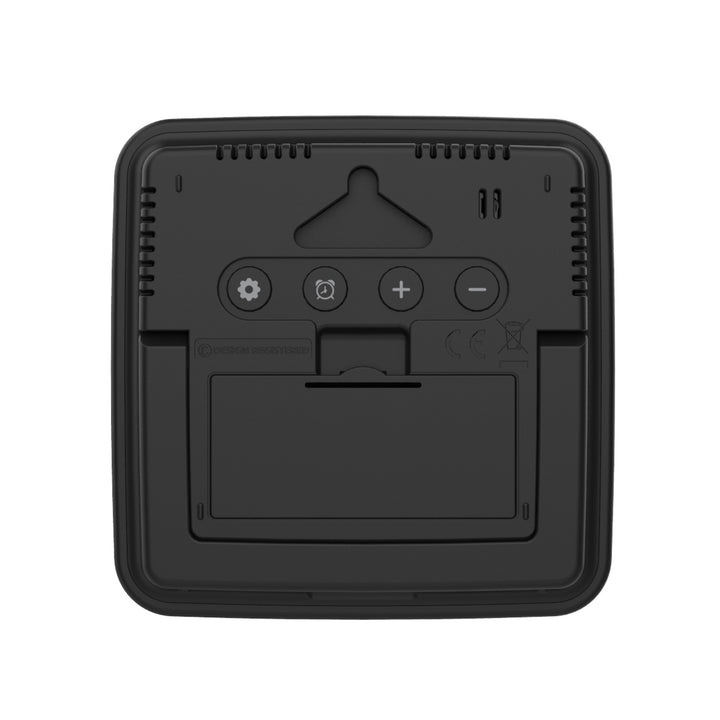 GreenBlue draadloos weerstation, temperatuur + luchtvochtigheid binnen/buiten, klok + wekker + datum, °C / °F, tot 60 m, zwart, GB169 B + 4x AAA-alkalinebatterijen van Varta Industrial