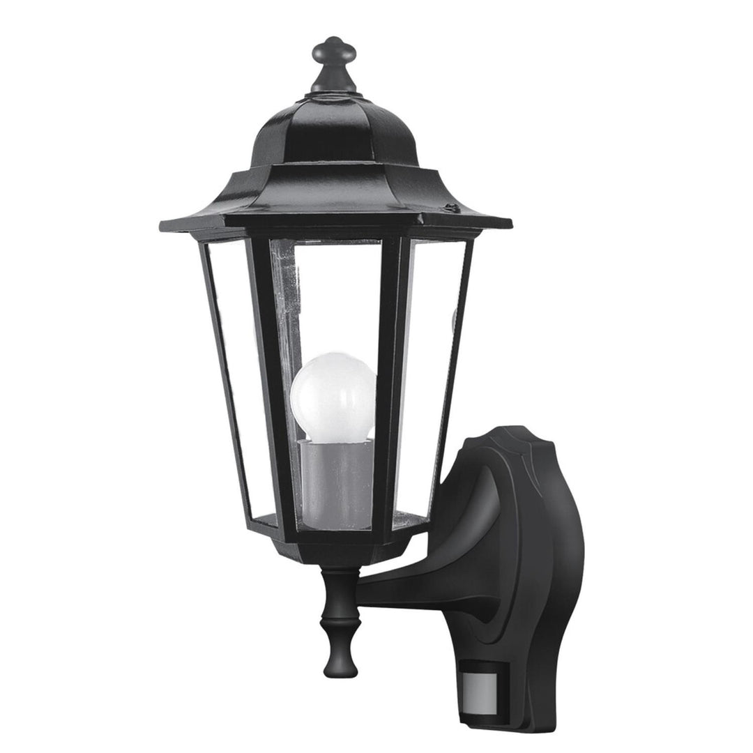 Rabalux wandlamp, voor buiten, bewegingssensor, IP43, E27, max. 60 W, zwart, Velence, 2 stuks