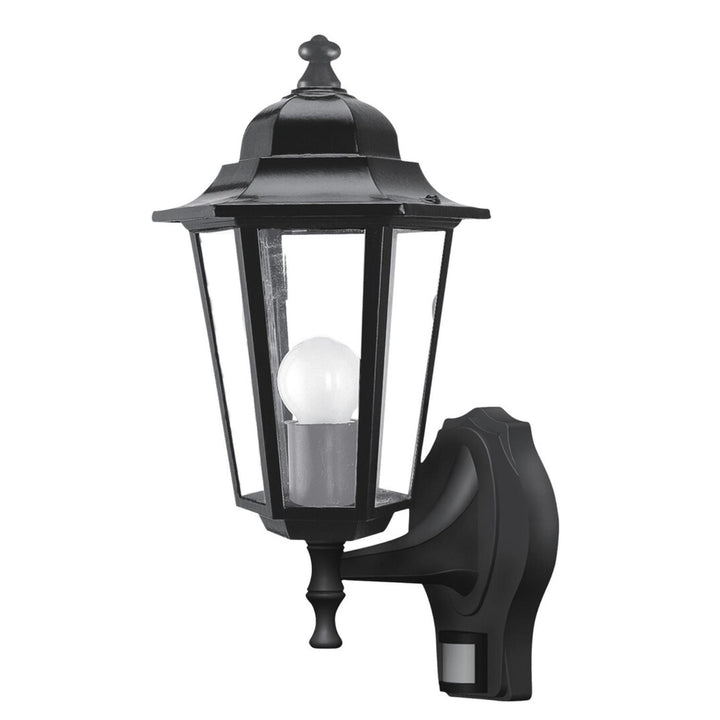 Rabalux wandlamp, voor buiten, bewegingssensor, IP43, E27, max. 60 W, zwart, Velence, 4 stuks