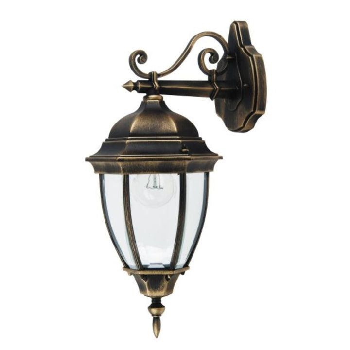 Rabalux wandlamp, voor buiten, IP44, E27, max. 60 W, antiek goud, Toronto, 2 stuks