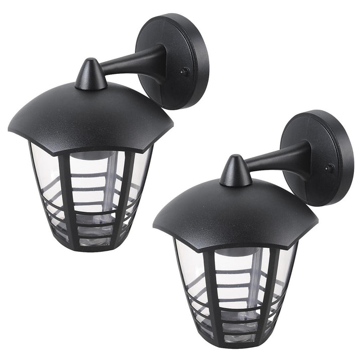 Rabalux wandlamp, voor buiten, IP44, E27, max. 60 W, zwart, Marseille, 2 stuks