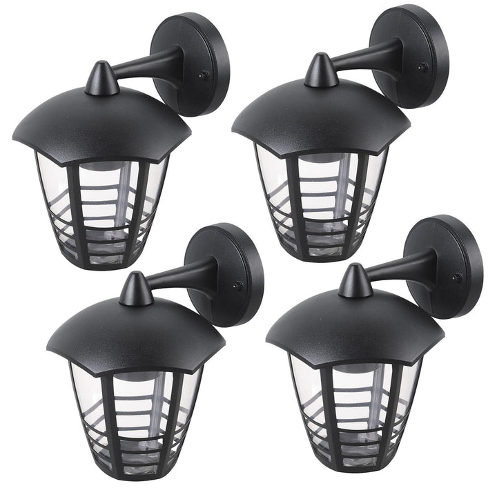 Rabalux wandlamp, voor buiten, IP44, E27, max. 60 W, zwart, Marseille, 4 stuks