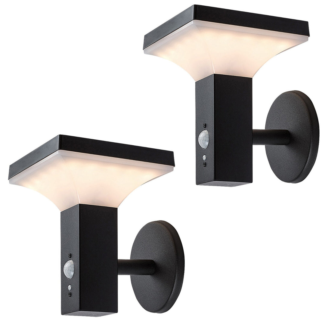 Rabalux-lamp, wandlamp, voor buiten, op zonne-energie, IP44, LED 4 W, Geleen, 2 stuks
