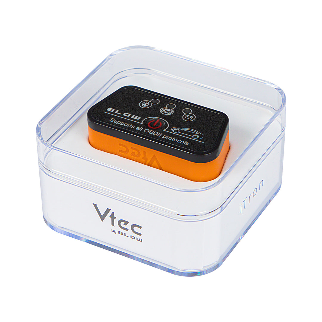 OBD2-diagnose-interface Vtec iTRON Blow, Bluetooth 4.0, draadloze communicatie met de boordcomputer van de auto, hoge compatibiliteit, 58-660#