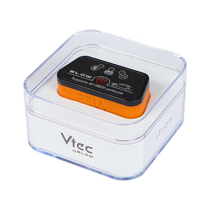 OBD2-diagnose-interface Vtec iTRON Blow, Bluetooth 4.0, draadloze communicatie met de boordcomputer van de auto, hoge compatibiliteit, 58-660#