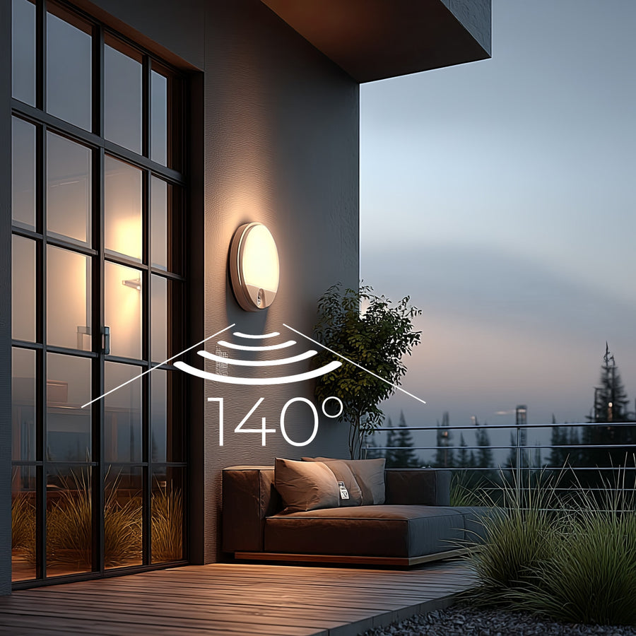Maclean LED-lamp met bewegingssensor, PIR-sensor, kleur: wit, 15 W, IP54, 1100 lm, neutrale lichtkleur, MCE291 W, 2 stuks