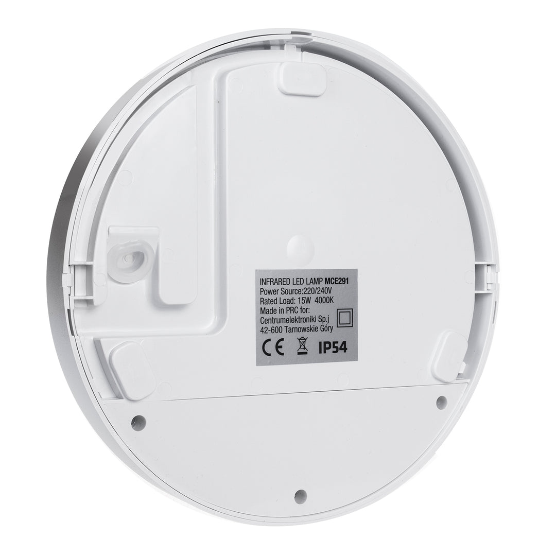 Maclean LED-lamp met bewegingssensor, PIR-sensor, kleur: wit, 15 W, IP54, 1100 lm, neutrale lichtkleur, MCE291 W, 2 stuks