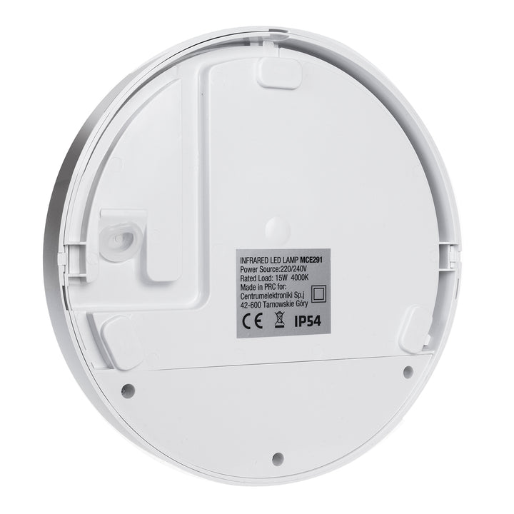 Maclean LED-lamp met bewegingssensor, PIR-sensor, kleur: wit, 15 W, IP54, 1100 lm, neutrale lichtkleur, MCE291 W, 2 stuks