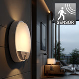Maclean LED-lamp met bewegingssensor, PIR-sensor, kleur: wit, 15 W, IP54, 1100 lm, neutrale lichtkleur, MCE291 W, 2 stuks