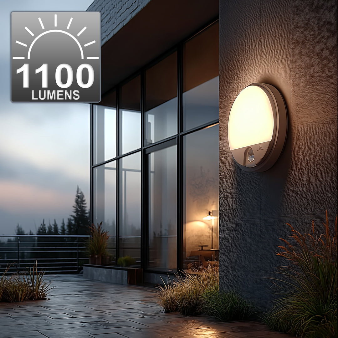 Maclean LED-lamp met bewegingssensor, PIR-sensor, kleur: wit, 15 W, IP54, 1100 lm, neutrale lichtkleur, MCE291 W, 2 stuks