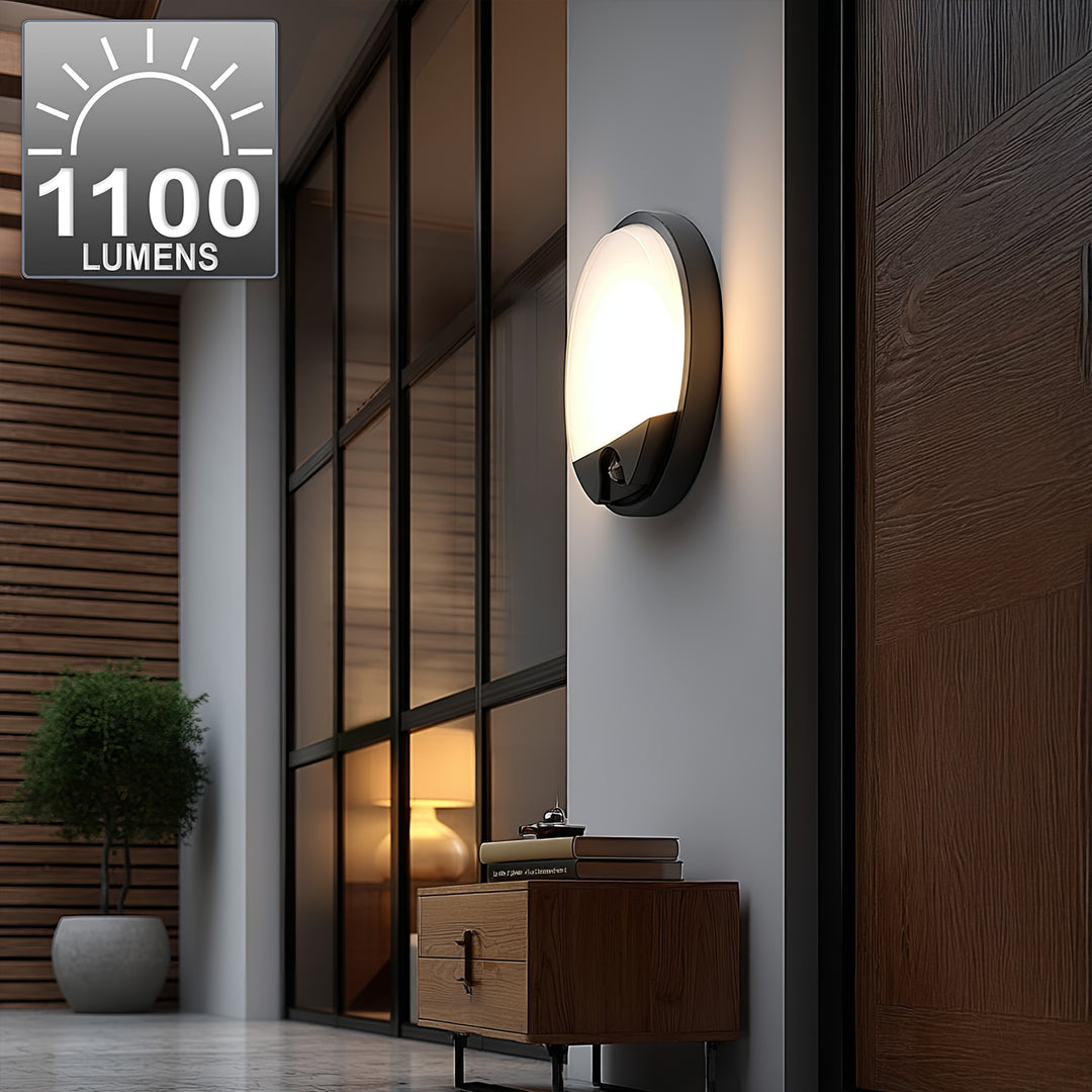 Maclean LED-lamp met bewegingssensor, PIR-sensor, kleur: grijs, 15 W, IP54, 1100 lm, neutraal wit, MCE291 W, 2 stuks