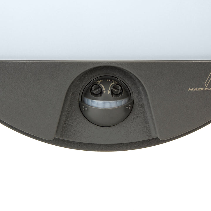 Maclean LED-lamp met bewegingssensor, PIR-sensor, kleur: grijs, 15 W, IP54, 1100 lm, neutraal wit, MCE291 W, 2 stuks