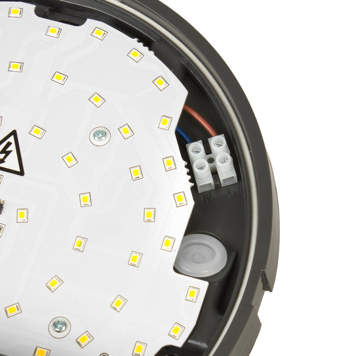 Maclean LED-lamp met bewegingssensor, PIR-sensor, kleur: grijs, 15 W, IP54, 1100 lm, neutraal wit, MCE291 W, 2 stuks