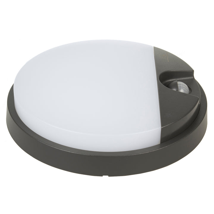 Maclean LED-lamp met bewegingssensor, PIR-sensor, kleur: grijs, 15 W, IP54, 1100 lm, neutraal wit, MCE291 W, 2 stuks