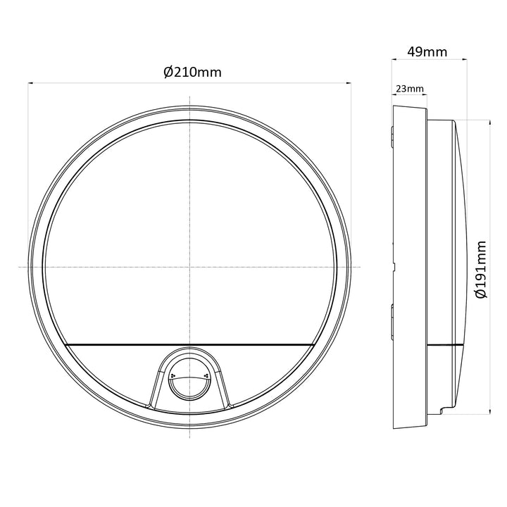 Maclean LED-lamp met bewegingssensor, PIR-sensor, kleur: grijs, 15 W, IP54, 1100 lm, neutraal wit, MCE291 W, 2 stuks