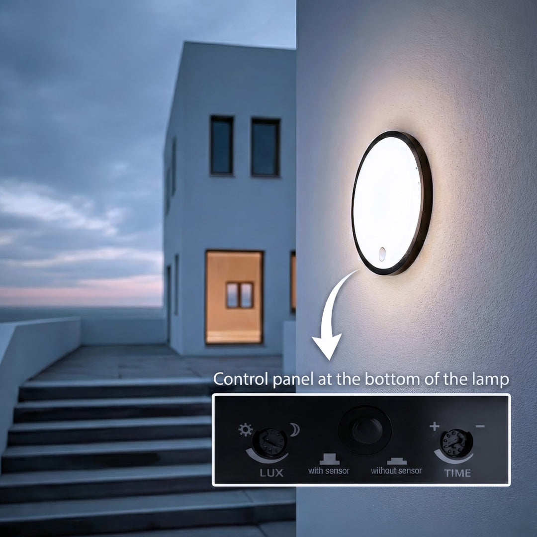 Maclean LED-lamp met bewegingssensor, PIR-sensor, kleur: zwart, 10 W, IP65, 1000 lm, neutraal wit, MCE525 B, 2 stuks