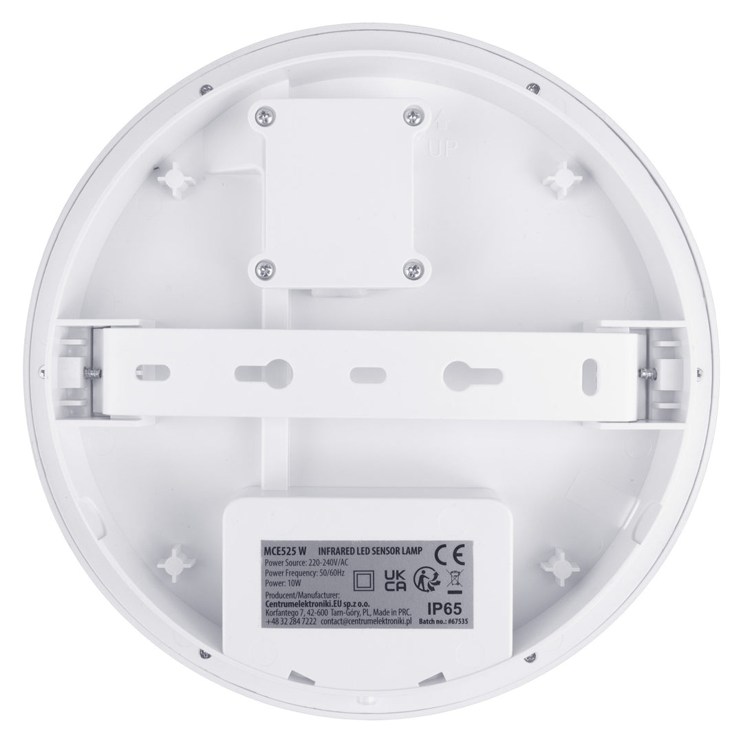 Maclean LED-lamp met bewegingssensor, PIR-sensor, kleur: wit, 10 W, IP65, 1000 lm, neutraal wit, MCE525 W, 2 stuks