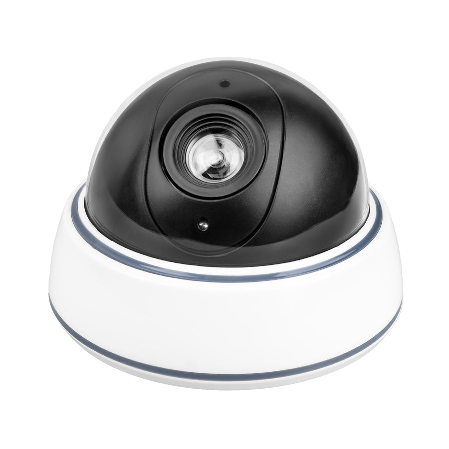 DC2300 dome-vormige nepcamera met knipperende LED, 2 stuks + 6 AA-batterijen van Varta Industrial