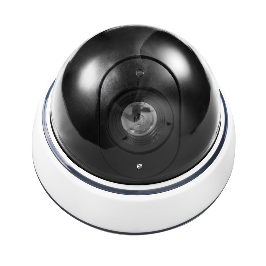 DC2300 dome-vormige nepcamera met knipperende LED, 2 stuks + 6 AA-batterijen van Varta Industrial