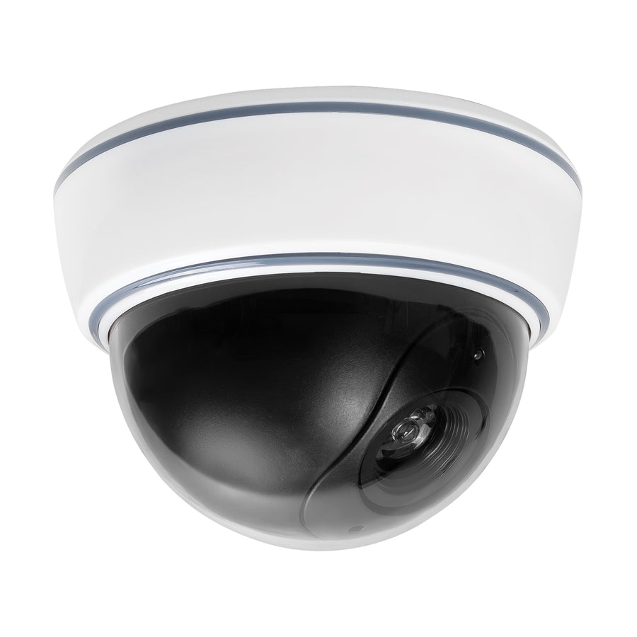 DC2300 dome-vormige nepcamera met knipperende LED, 2 stuks + 6 AA-batterijen van Varta Industrial