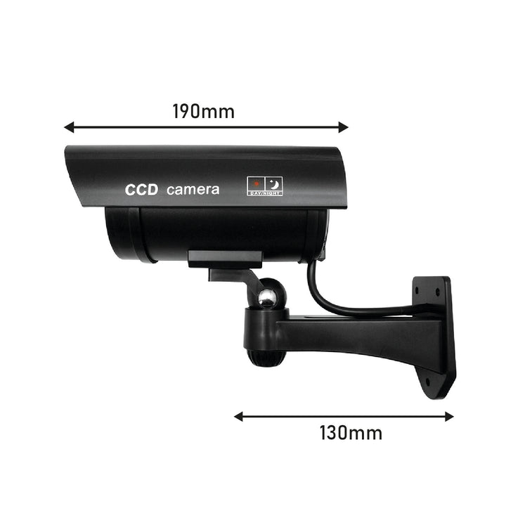 Nepcamera met knipperende LED IR1100 B IR voor buiten, zwart, 2 stuks + 4x AA-batterijen van Varta Industrial