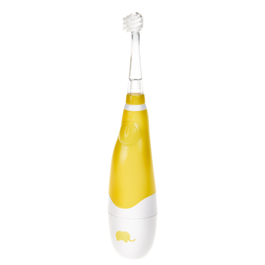 SEAGO-sonische tandenborstel voor kinderen, geel, 4 opzetborstels, SG-902 Yellow + AAA-alkalinebatterij van Varta Industrial