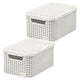 Curver-mand, universeel, met deksel, crèmekleurig, Rattan Style M, 2 stuks
