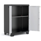 Keter gereedschapskast/tuinkast, verstelbare plank, dubbele deuren met handgrepen, weerbestendig, 240865, 2 stuks