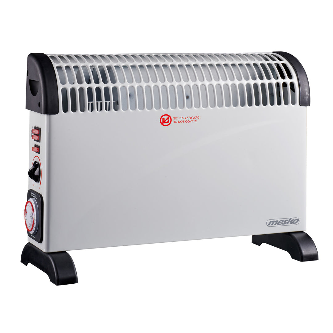 Elektrische convectorverwarming, thermostaat, 2000 W, 24-uurs timer, wit, snoer 150 cm, Mesko, MS 7741W