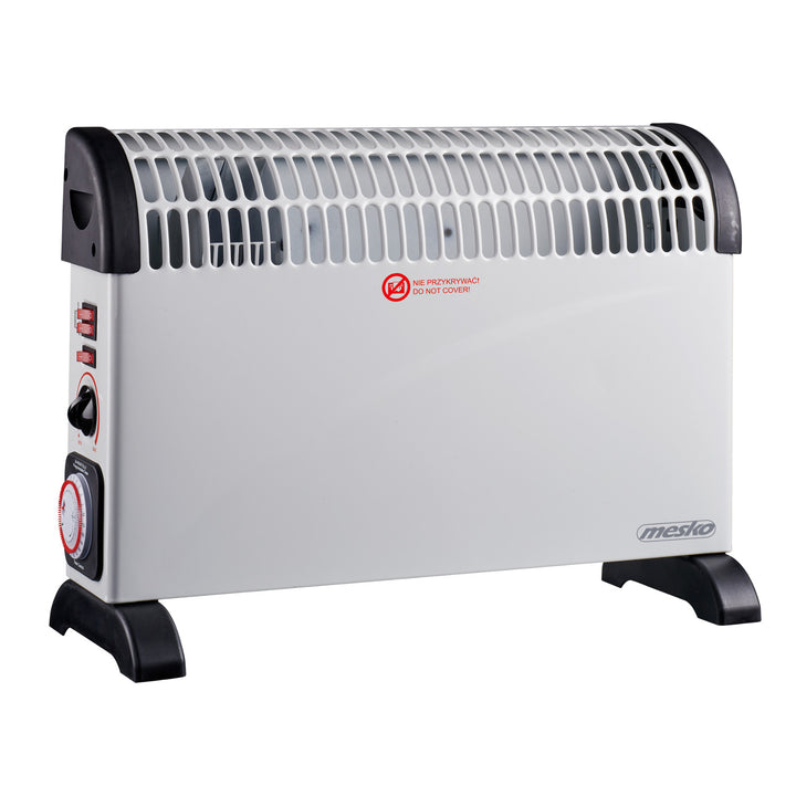 Elektrische convectorverwarming, thermostaat, 2000 W, 24-uurs timer, wit, snoer 150 cm, Mesko, MS 7741W