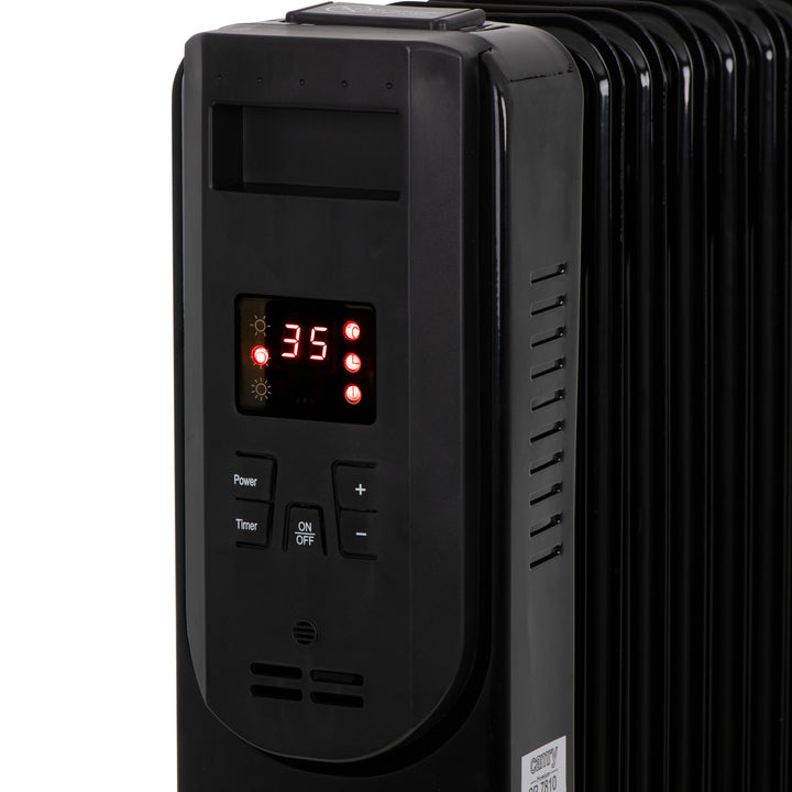 Oliekachel, 11 ribben, 2500 W, afstandsbediening, LED-display, thermostaat, Camry CR 7813