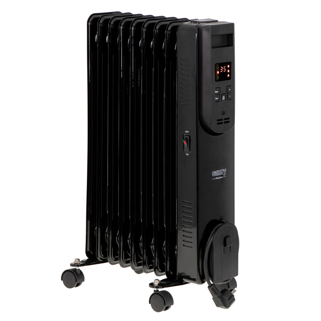 Oliekachel, 11 ribben, 2500 W, afstandsbediening, LED-display, thermostaat, Camry CR 7813