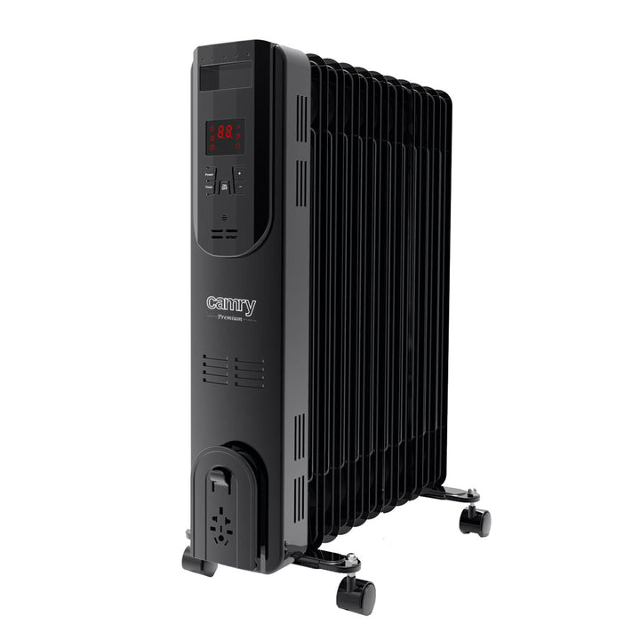 Oliekachel, 11 ribben, 2500 W, afstandsbediening, LED-display, thermostaat, Camry CR 7813