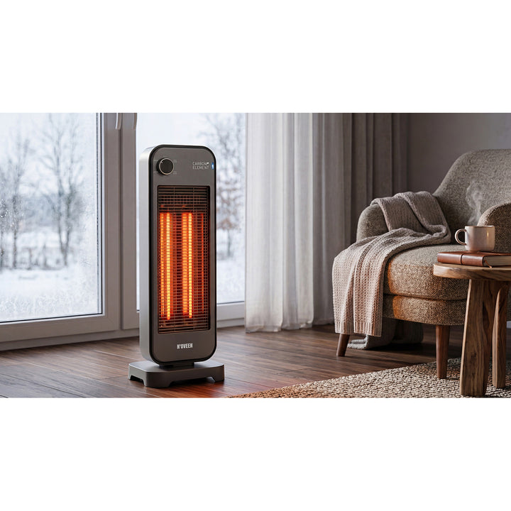 Stralingsverwarmer, infrarood 900 W, 2 verwarmingsstanden, Noveen