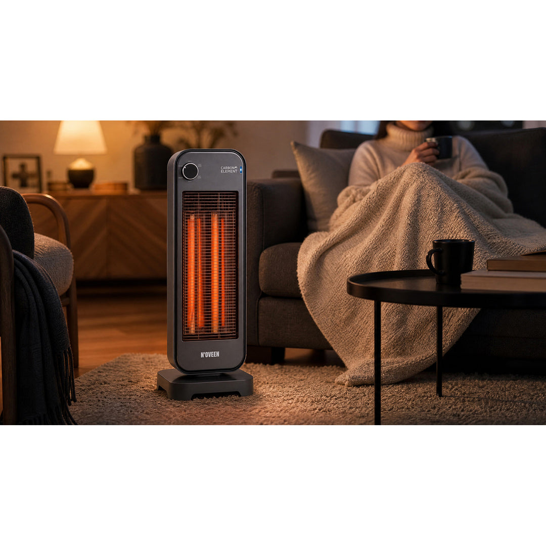 Stralingsverwarmer, infrarood 900 W, 2 verwarmingsstanden, Noveen
