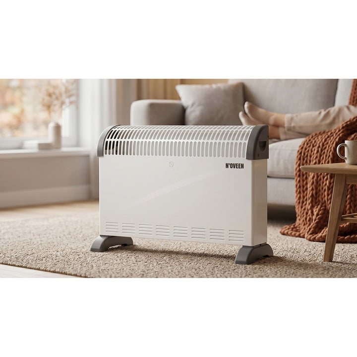 Elektrische convectorverwarming, 2000 W, met thermostaat, wit, Noveen