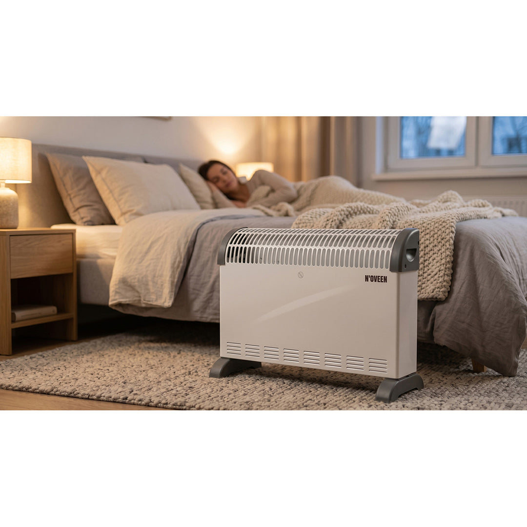 Elektrische convectorverwarming, 2000 W, met thermostaat, wit, Noveen