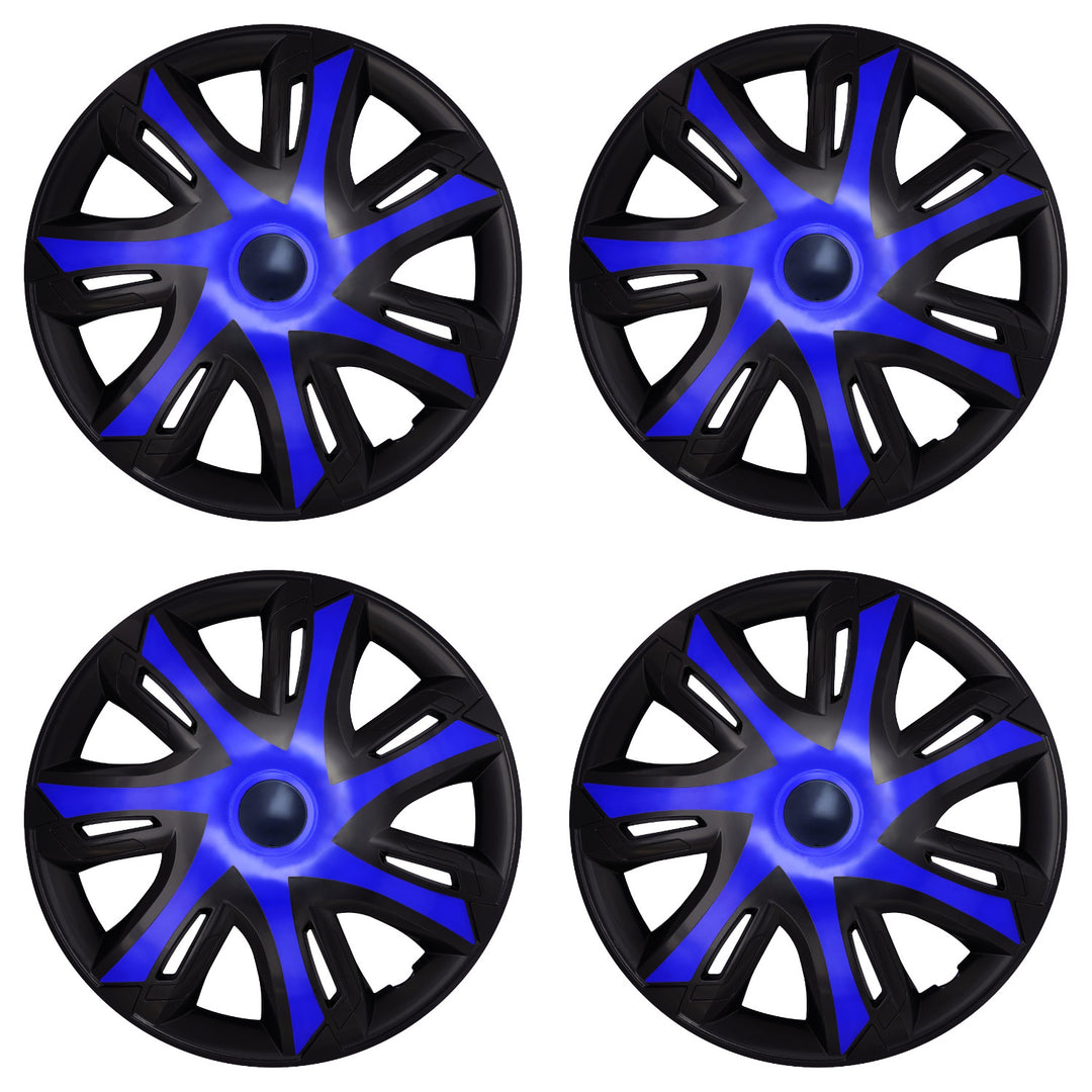 Universele autowielkappen 14'' NRM N-Power blauw/zwart, 4 stuks