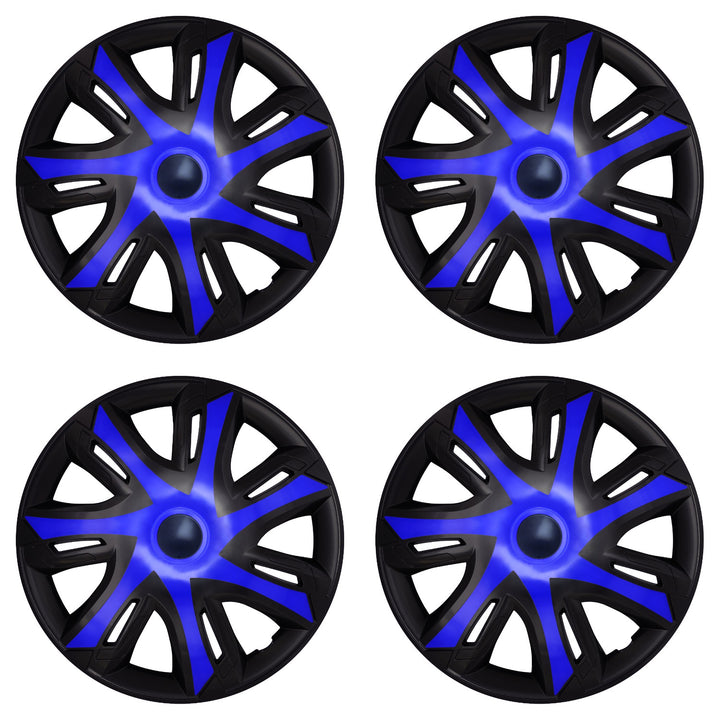 Universele autowielkappen 15'' NRM N-Power blauw/zwart, 4 stuks