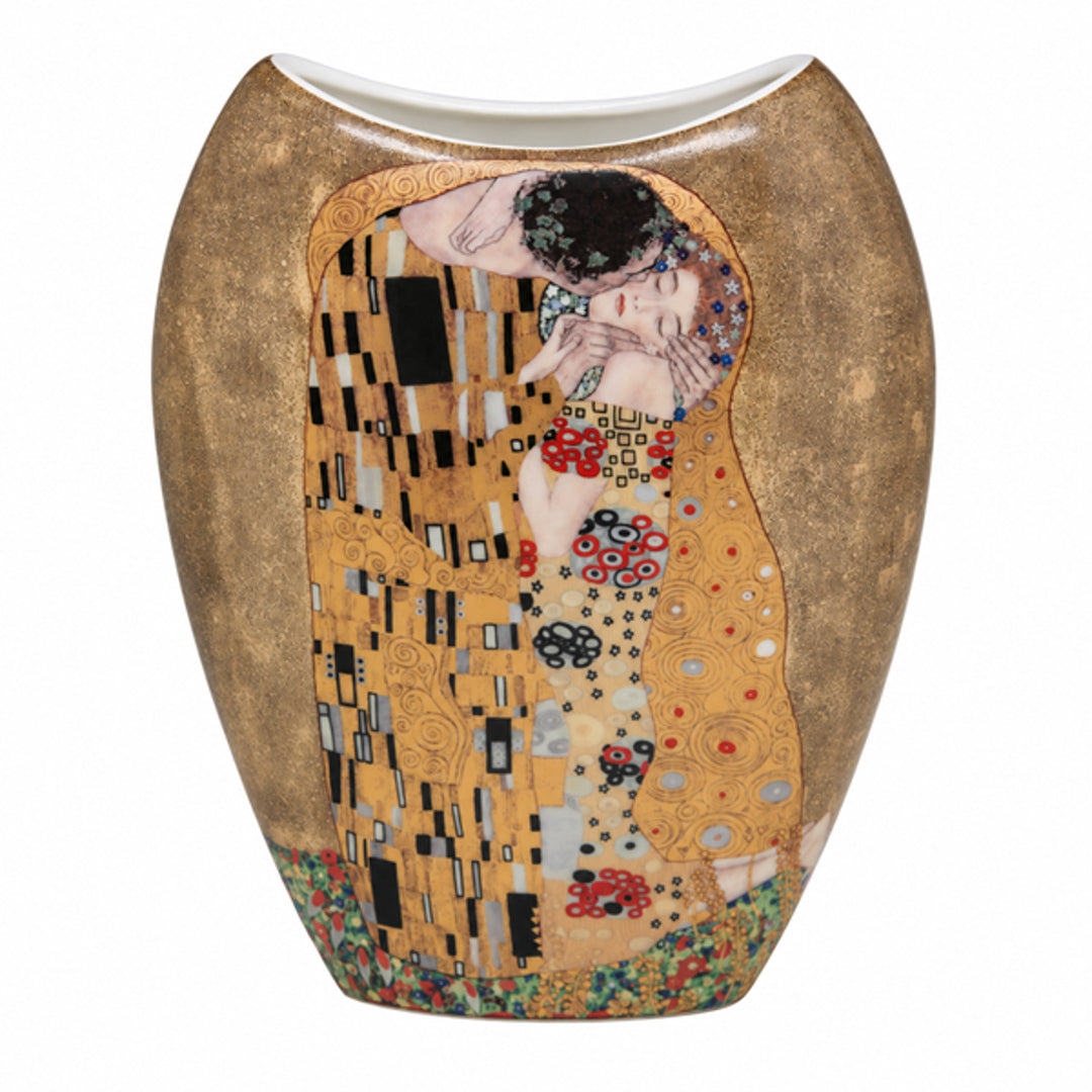 Porseleinen vaas in een geschenkdoos, uit de collectie Klimt: De Kus