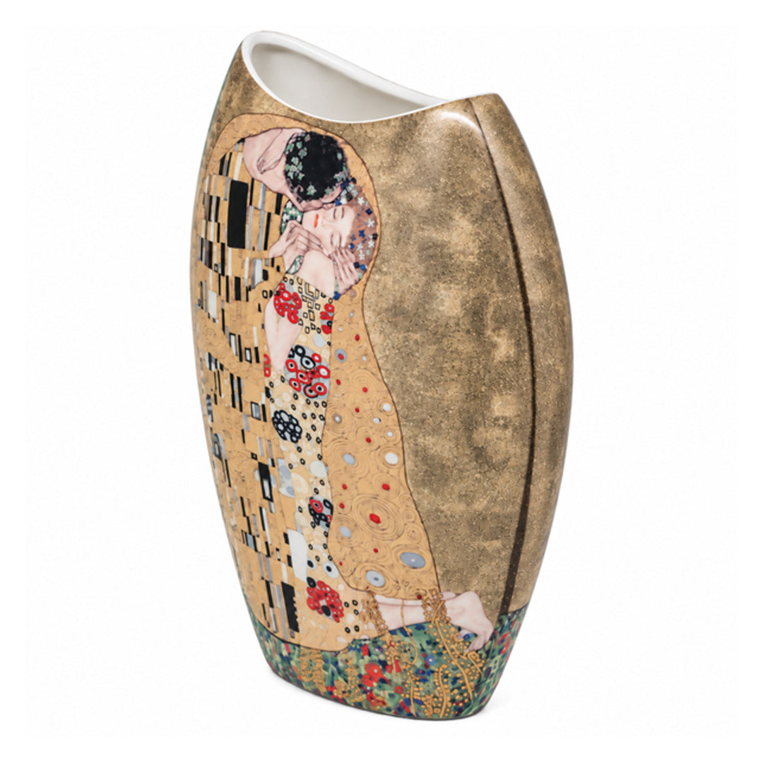 Porseleinen vaas in een geschenkdoos, uit de collectie Klimt: De Kus