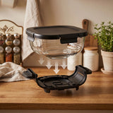 LOVIO PureFry Ultra Crisp LVAF003BE vetvrije airfryer 4 l + 1,5 l 1550 W beige, glazen bakken