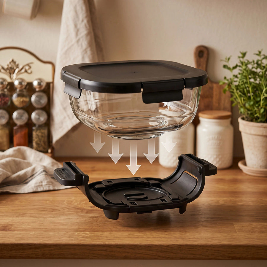 LOVIO PureFry Ultra Crisp LVAF003BE vetvrije airfryer 4 l + 1,5 l 1550 W beige, glazen bakken