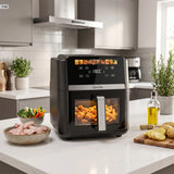 LOVIO DualHeat XXL Ceramic LVAF004BK vetvrije airfryer, 9 l, 2000 W, zwart