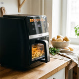LOVIO DualHeat XXL Ceramic LVAF004BK vetvrije airfryer, 9 l, 2000 W, zwart