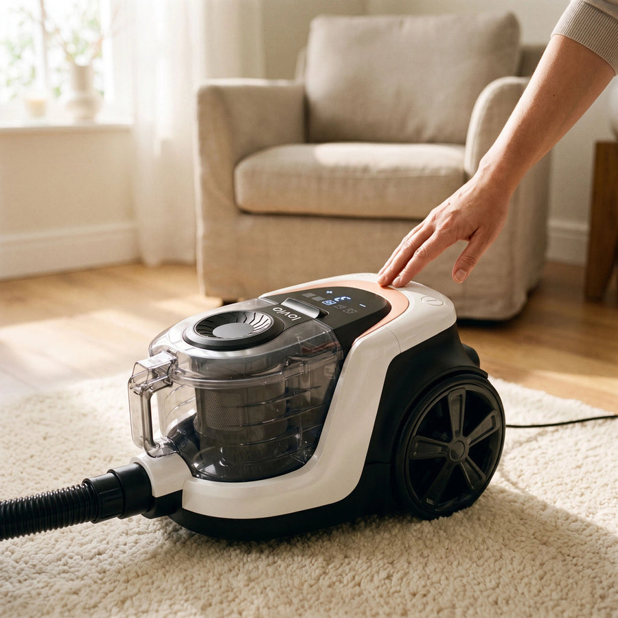 LOVIO VacuuFlex L PRO LVCVC004 stofzuiger zonder zak, 899 W, 3 l, met afstandsbediening